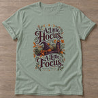 Sage Witchy Focus T-shirt — funny gym slogan, for women who train and laugh about it