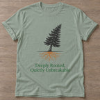 Sage Quietly Unbreakable T-shirt — rest and recovery design, for women who train