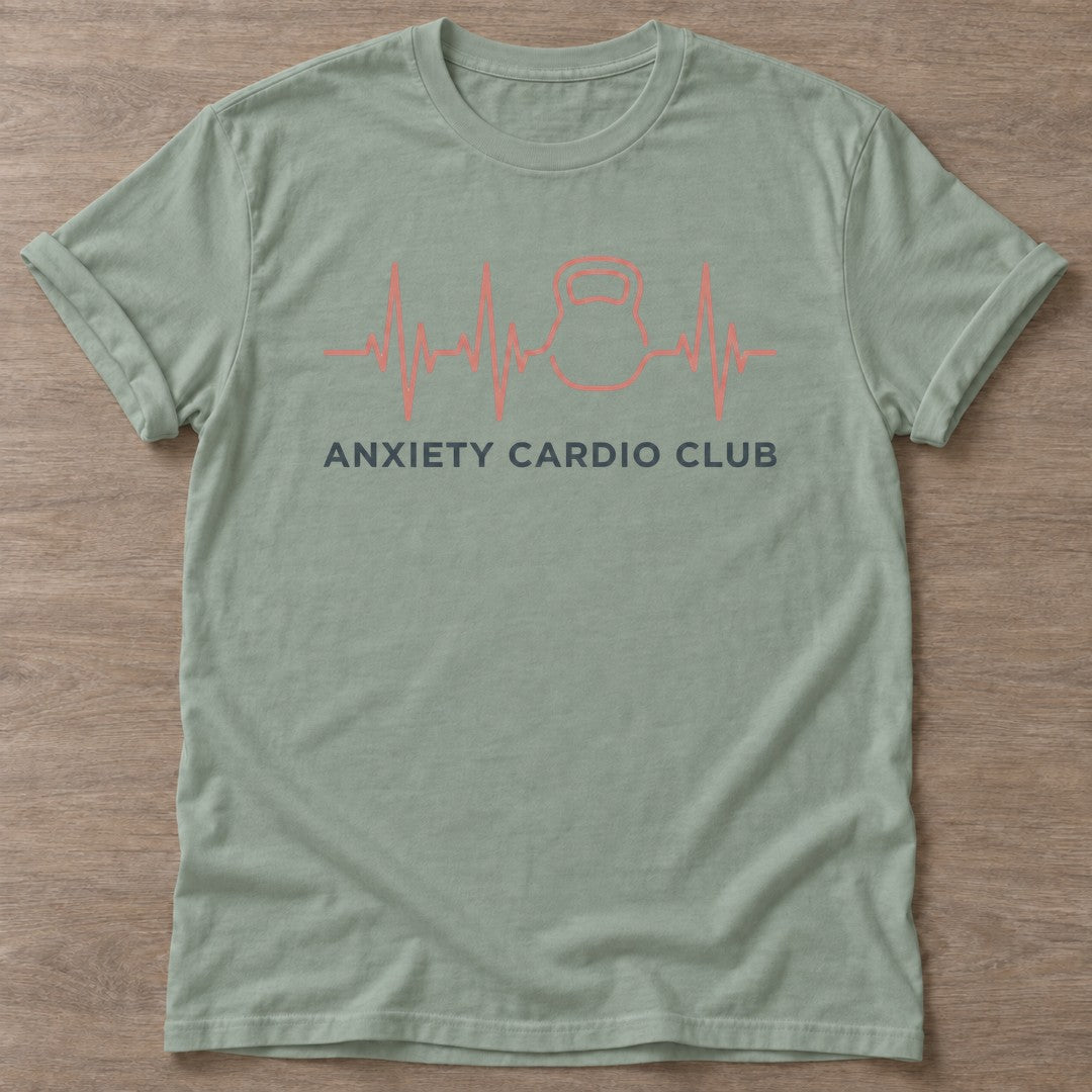 Sage Nervous Gains T-shirt — funny gym slogan, for women who train and laugh about it