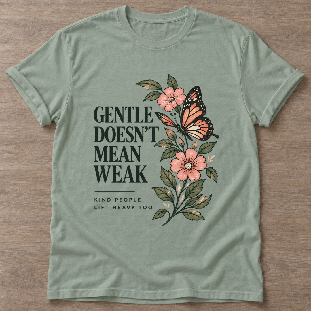 Sage Strong And Gentle T-shirt — rest and recovery design, for women who train