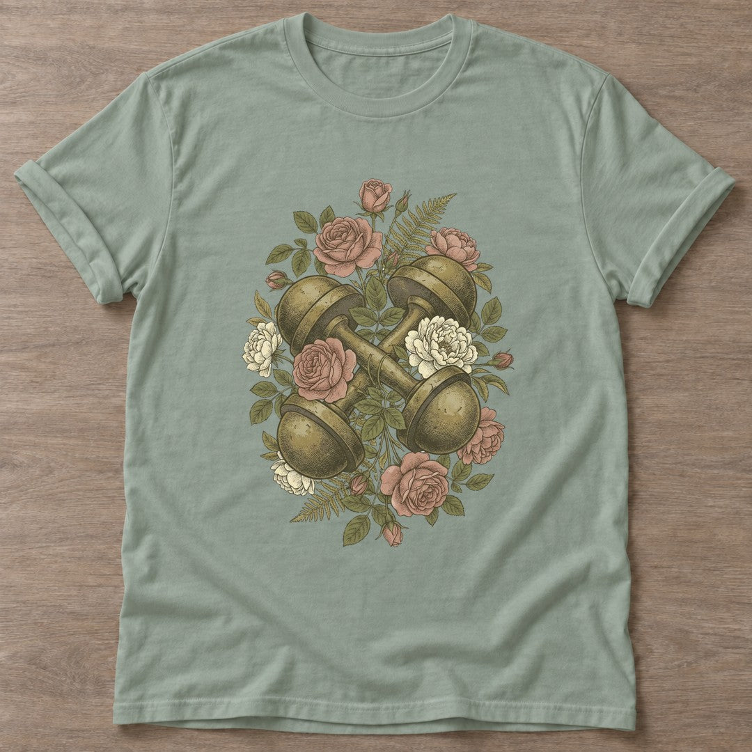 Sage Lift And Grow T-shirt — weightlifting design, for women who lift