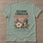 Sage Bloom Daily T-shirt — floral strength design, for women who train