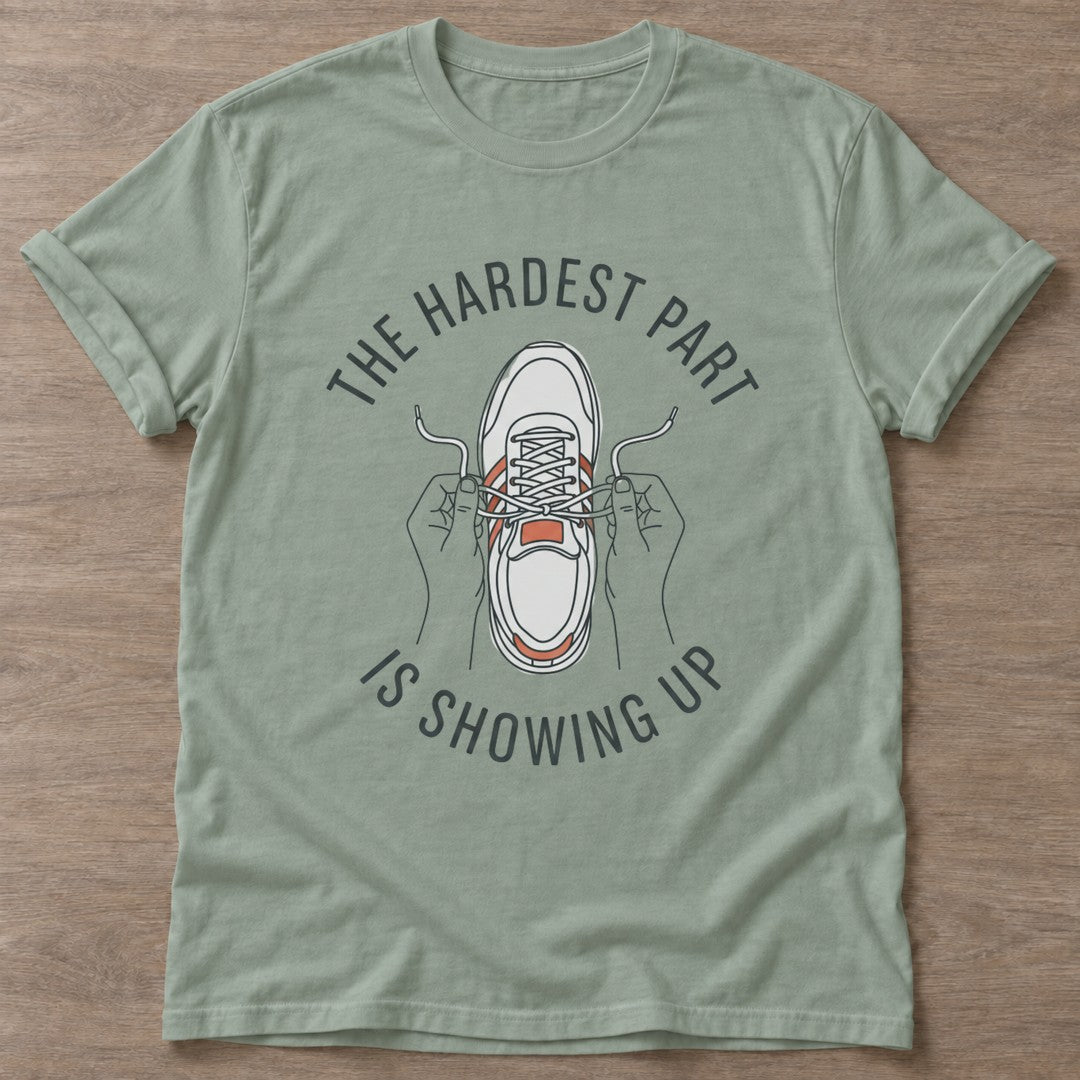 Sage Laced In T-shirt — running design, for women who run