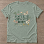 Sage Soft Yet Strong T-shirt — rest and recovery design, for women who train