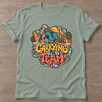 Sage Carrying The Team T-shirt — funny gym slogan, for women who train and laugh about it