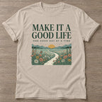 Sand Good Life Journey T-shirt — motivational slogan design, for women who train