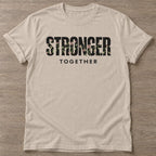 Sand Blooming Strength T-shirt — floral strength design, for women who train