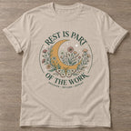 Sand Moonlight Recovery T-shirt — rest and recovery design, for women who train