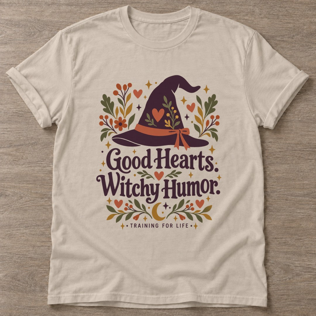 Sand Witchy Humor T-shirt — funny gym slogan, for women who train and laugh about it