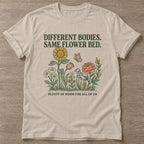 Sand Different Bodies T-shirt — body positive design, for every body in the gym
