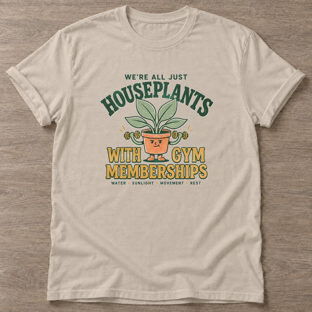 Sand Lifting Leaves T-shirt — floral strength design, for women who train