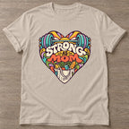 Sand Strong As Mom T-shirt — motivational slogan design, for women who train