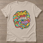 Sand Strong Looks Different T-shirt — body positive design, for every body in the gym