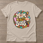 Sand Boss Mom T-shirt — motivational slogan design, for women who train
