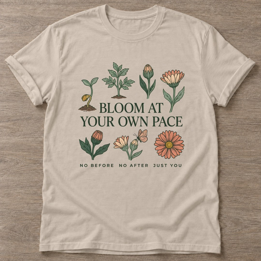 Sand Own Pace T-shirt — motivational slogan design, for women who train