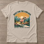 Sand Long Run Horse T-shirt — running design, for women who run