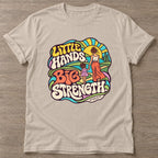 Sand Growing Strong Together T-shirt — growth mindset design, for women building a habit
