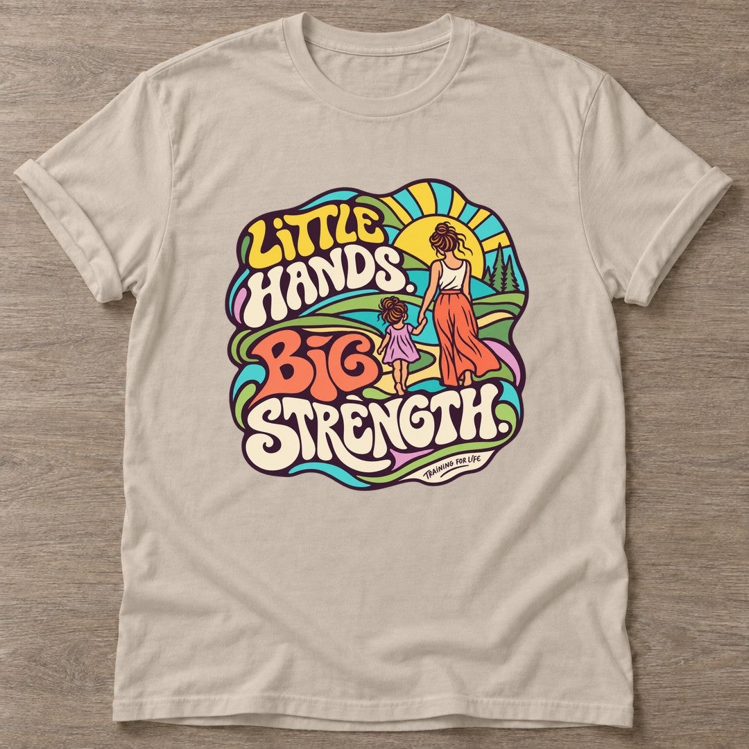 Sand Growing Strong Together T-shirt — growth mindset design, for women building a habit
