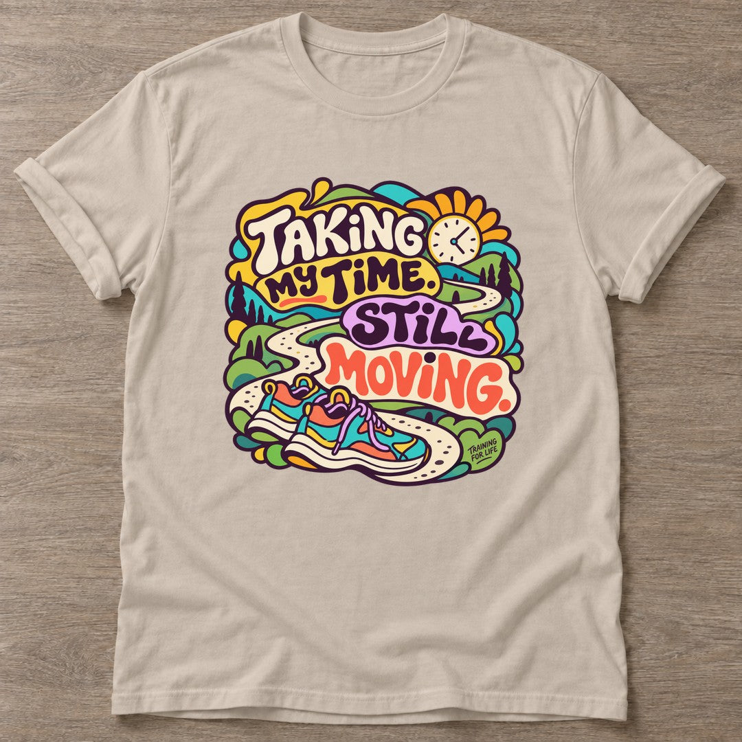 Sand Still Moving T-shirt — longevity training design, for women over 40