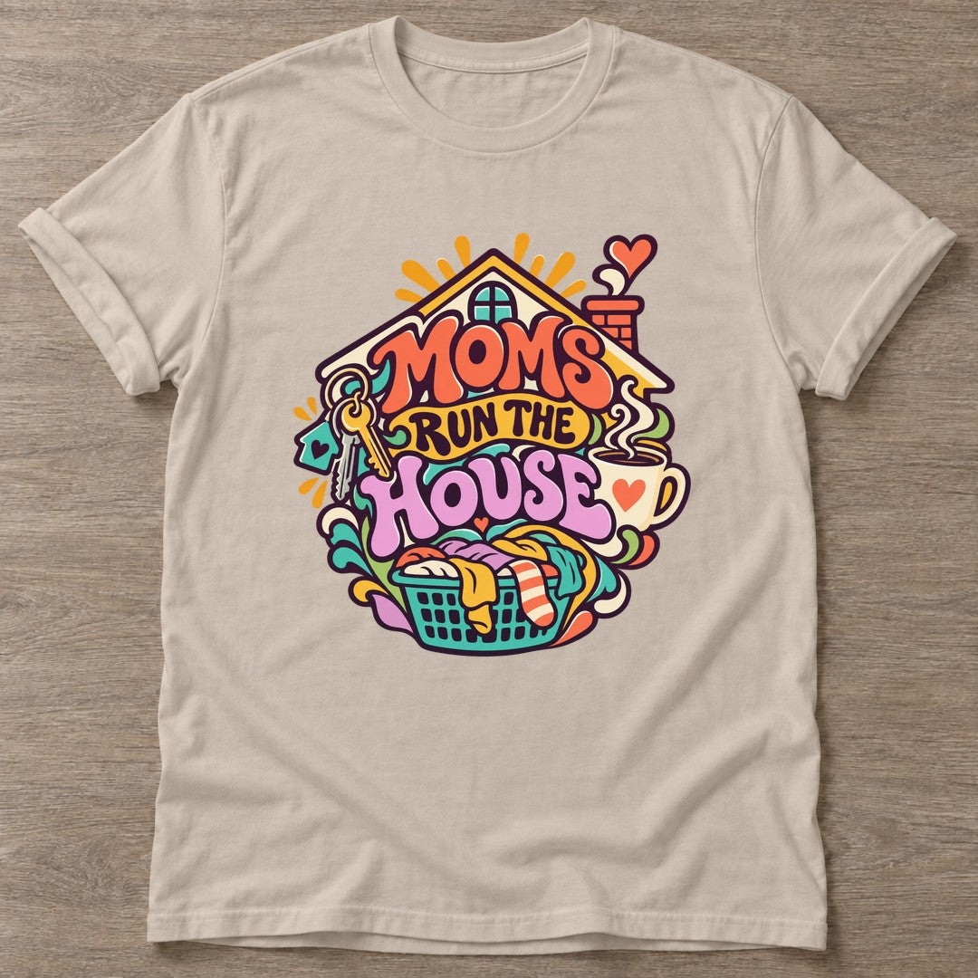 Sand Household Hustle T-shirt — funny gym slogan, for women who train and laugh about it
