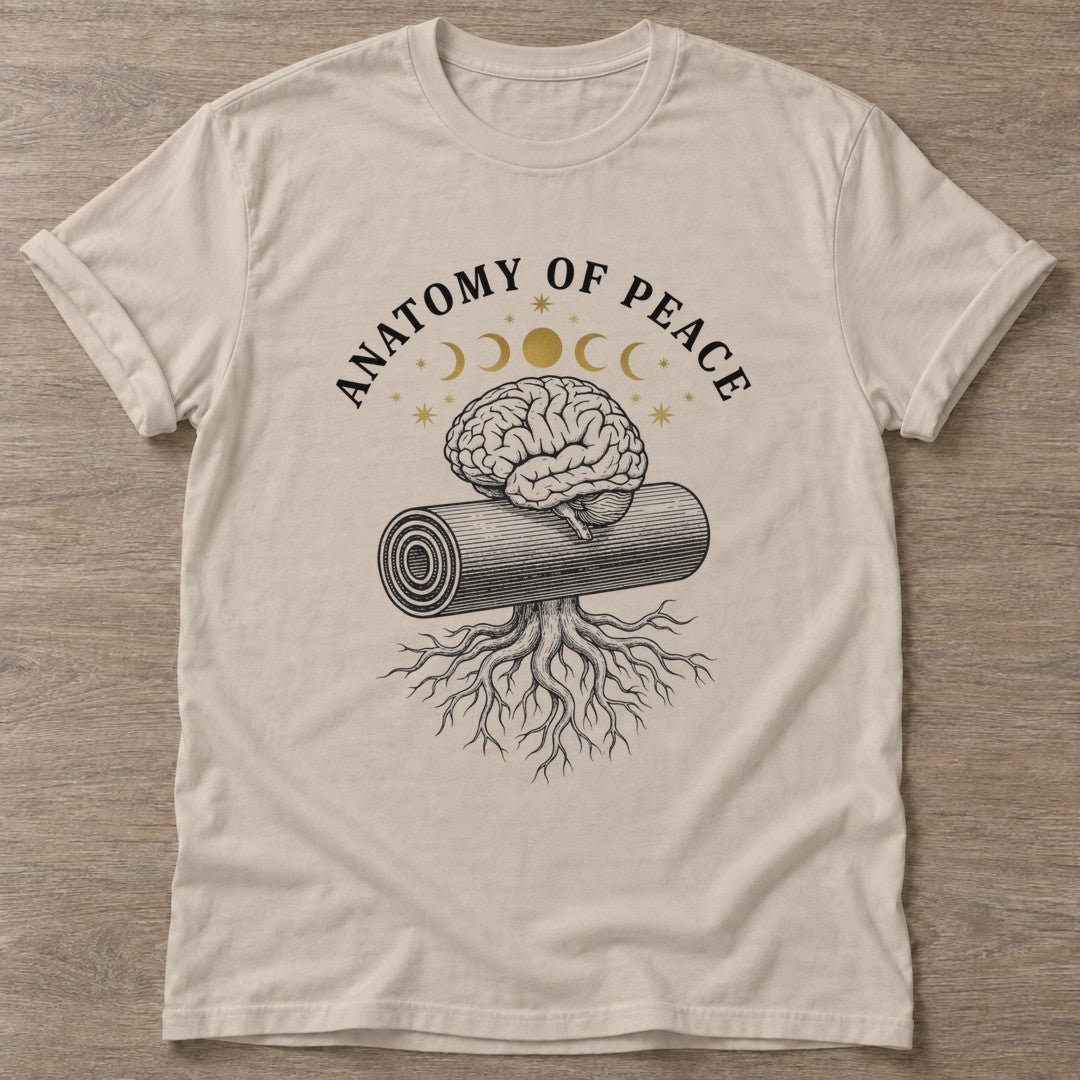 Sand Mindful Growth T-shirt — growth mindset design, for women building a habit