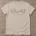 Sand Roots Rise T-shirt — growth mindset design, for women building a habit