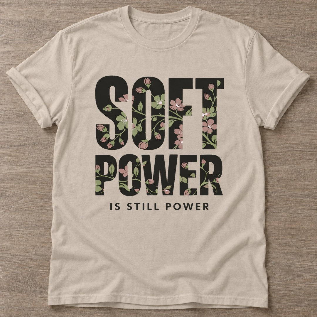 Sand Still Power T-shirt — rest and recovery design, for women who train