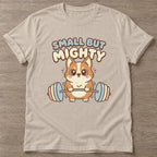 Sand Mighty Corgi T-shirt — funny gym slogan, for women who train and laugh about it