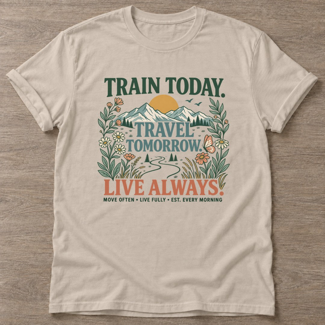 Sand Every Morning Matters T-shirt — motivational slogan design, for women who train