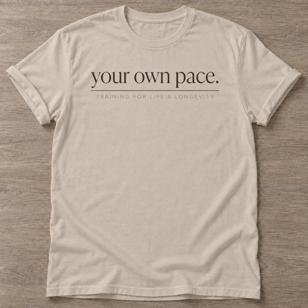 Sand Pace Life T-shirt — motivational slogan design, for women who train