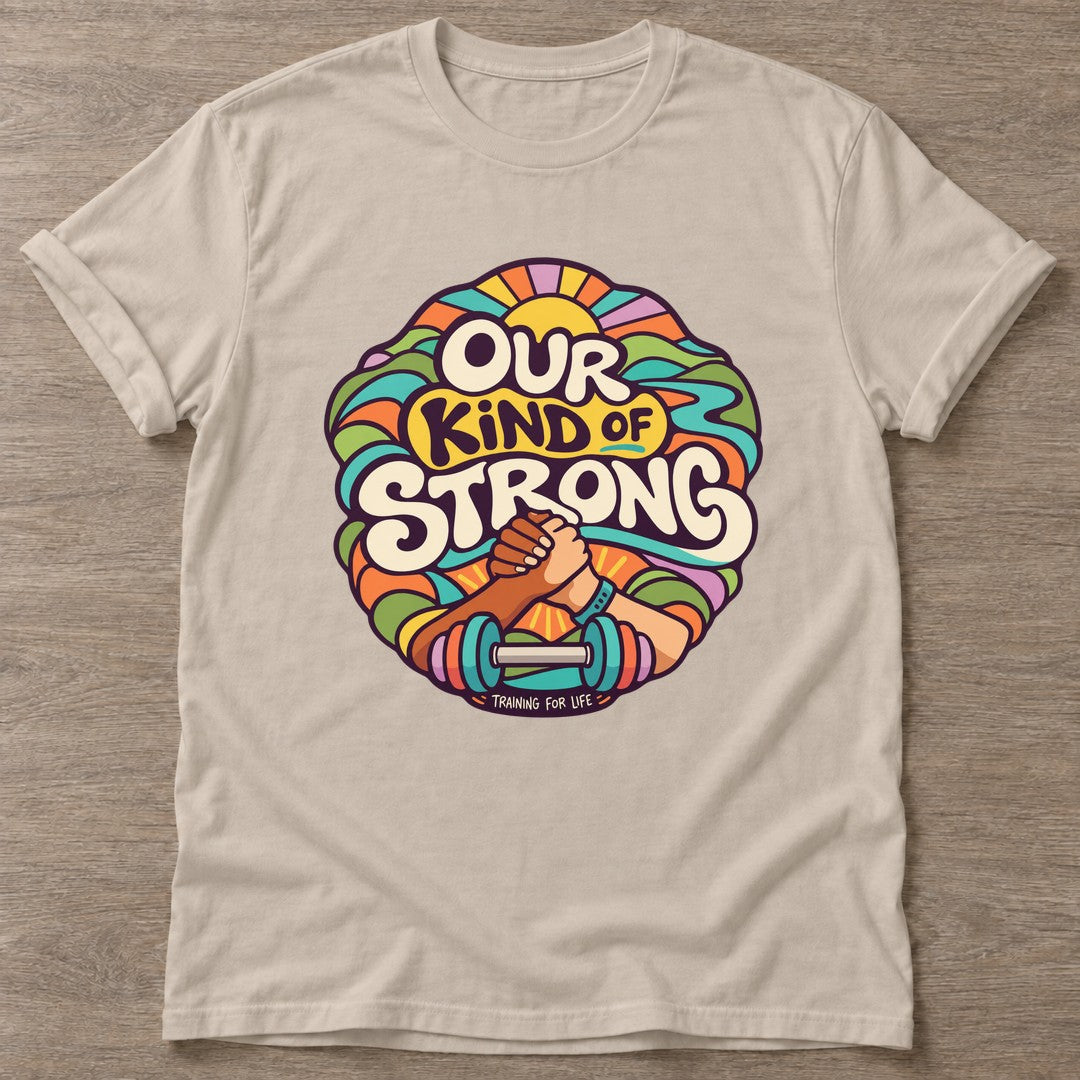 Sand Strong Grip T-shirt — weightlifting design, for women who lift