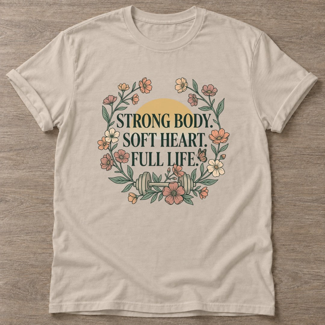 Sand Full Life Philosophy T-shirt — motivational slogan design, for women who train