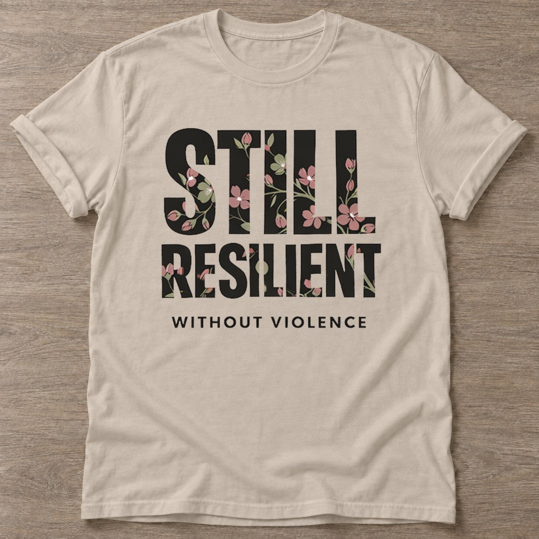 Sand Resilient Without Violence T-shirt — rest and recovery design, for women who train