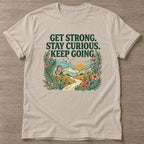 Sand Get Strong T-shirt — weightlifting design, for women who lift