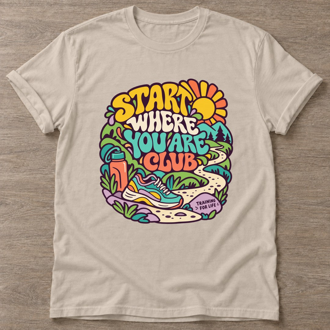 Sand Running Trails T-shirt — running design, for women who run