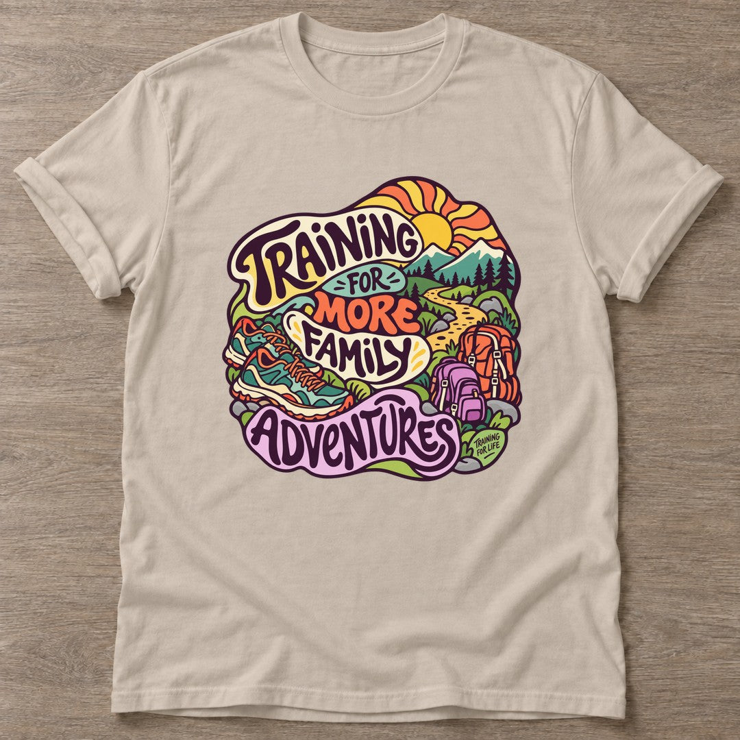 Sand Training For Adventures T-shirt — longevity training design, for women over 40