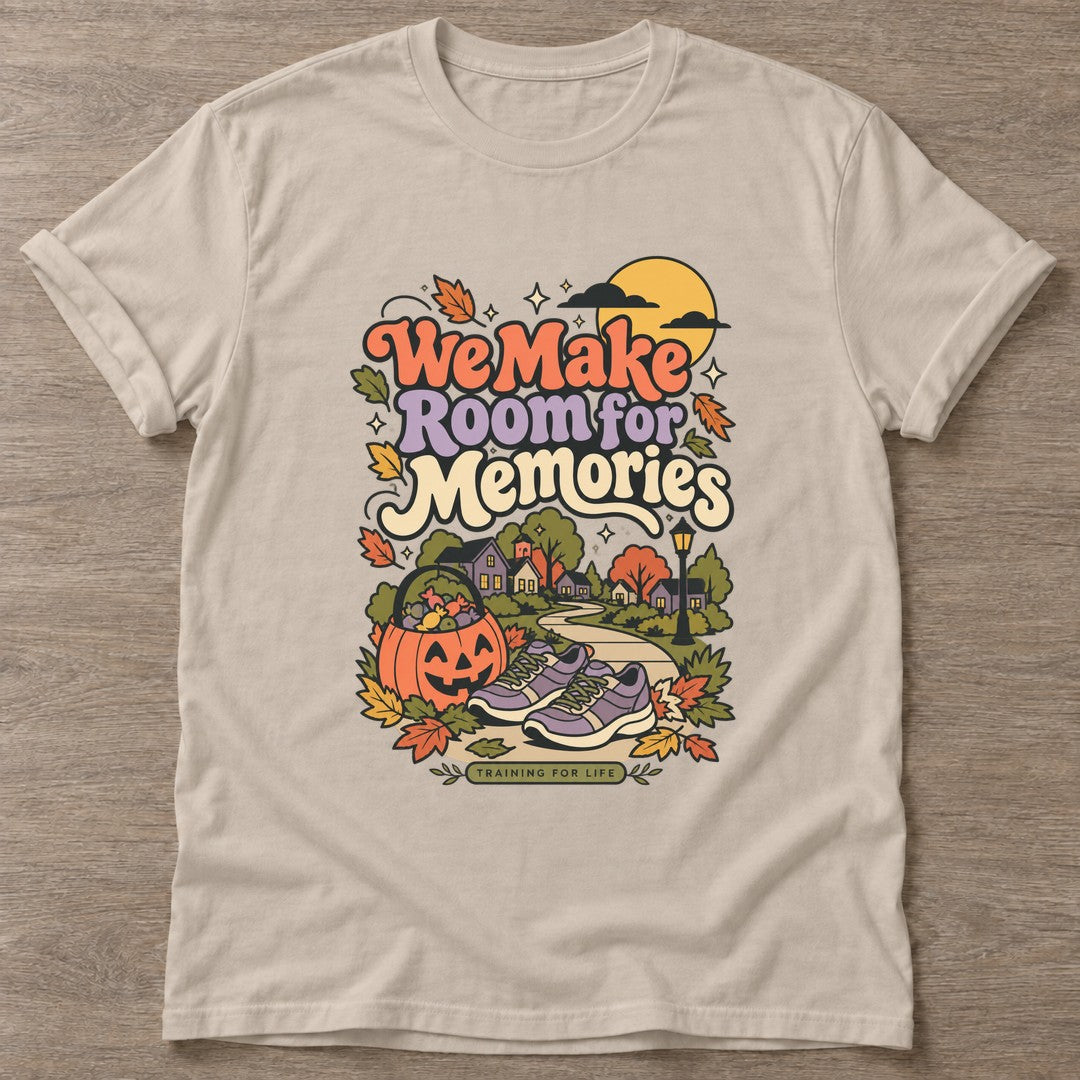 Sand Room For Memories T-shirt — motivational slogan design, for women who train