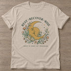 Sand Celestial Recovery T-shirt — rest and recovery design, for women who train