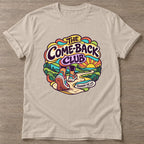 Sand Comeback Club T-shirt — motivational slogan design, for women who train