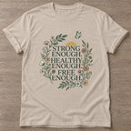 Sand Enough Movement T-shirt — motivational slogan design, for women who train