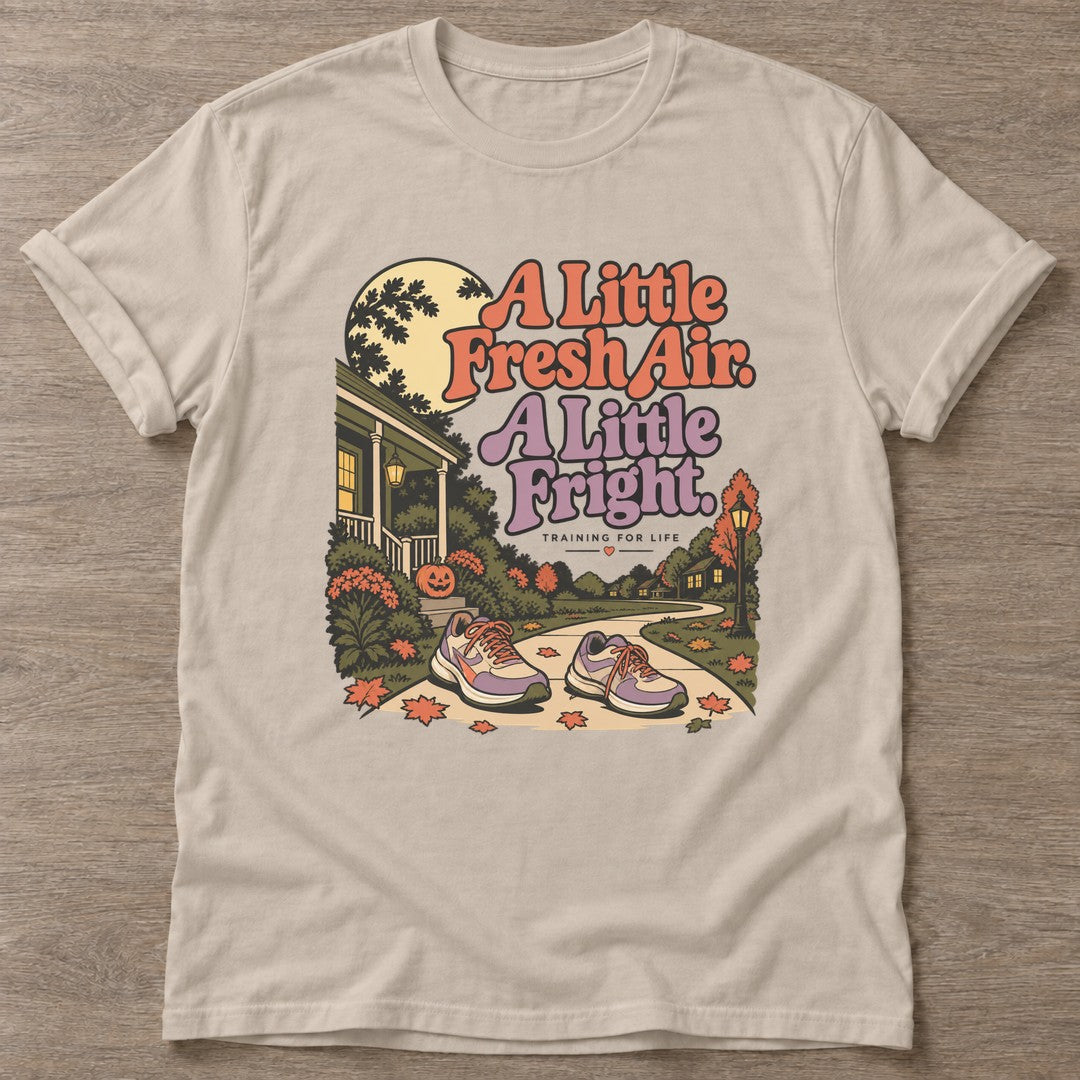 Sand Fresh Air Fright T-shirt — walking club design, for women who walk