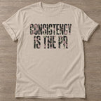 Sand Consistency Wins T-shirt — motivational slogan design, for women who train