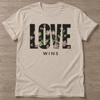 Sand Bloom Wins T-shirt — floral strength design, for women who train