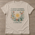 Sand Little Sunshine T-shirt — motivational slogan design, for women who train
