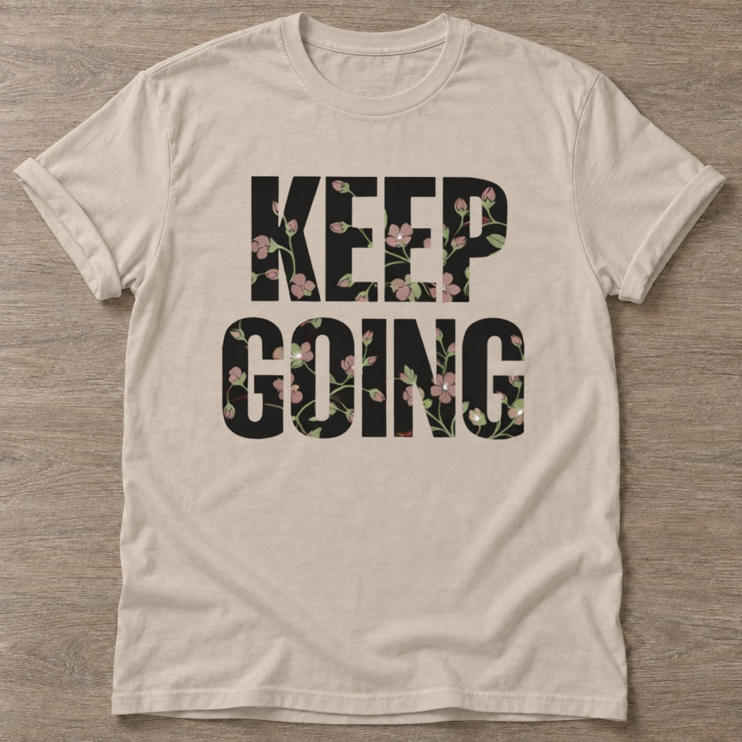 Sand Growth Mode T-shirt — growth mindset design, for women building a habit