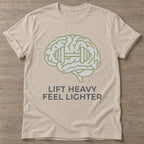 Sand Mind Over Matter T-shirt — motivational slogan design, for women who train