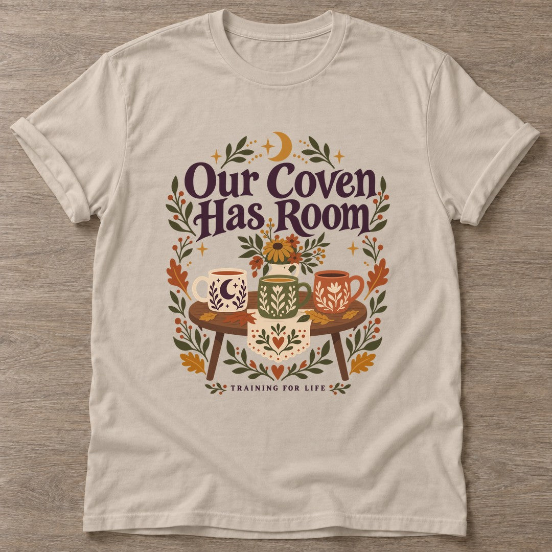 Sand Coven Training T-shirt — gym club design, for women who train together