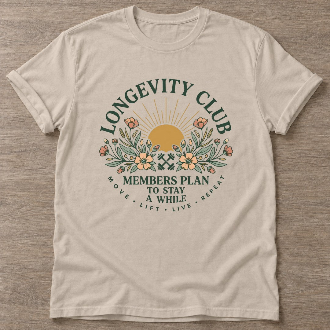 Sand Move Lift Live T-shirt — everyday workout design, for women who move
