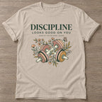 Sand Show Up Bloom T-shirt — floral strength design, for women who train