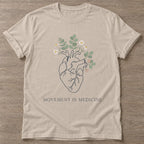 Sand Bloom Within T-shirt — floral strength design, for women who train